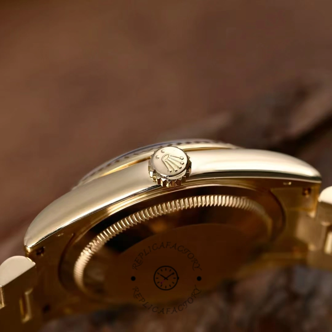 Rolex Day-Date 118238 Yellow Gold Diamond Meteorite Dial 36mm Unisex Replica Watch