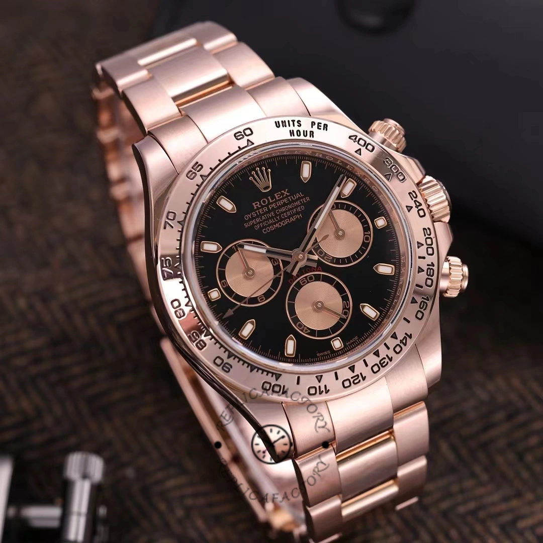 Rolex Daytona 116505 Rose Gold Black Baton Dial