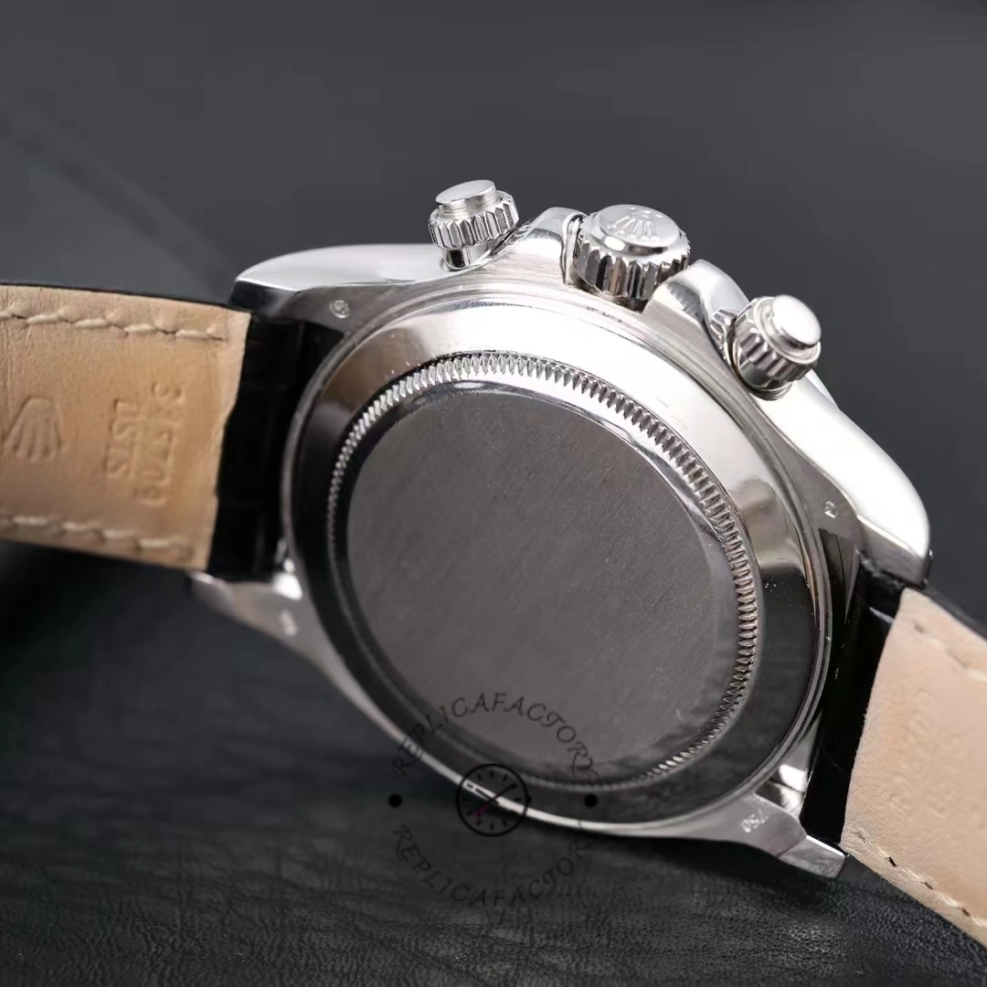 Rolex Daytona 116599 pave diamond dial Blue Leather Strap 40mm Mens Replica Watch