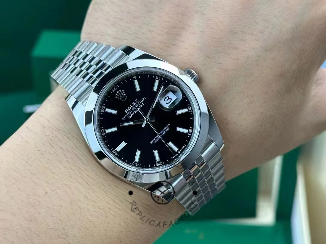 Rolex Datejust 41 41mm 126300 0012 Bright Black Index Dial