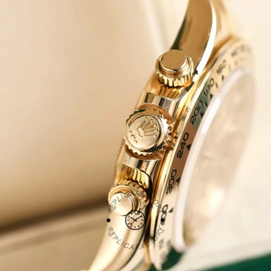 Rolex Daytona 116508 Yellow Gold Champagne Index Dial 40MM Mens Replica Watch