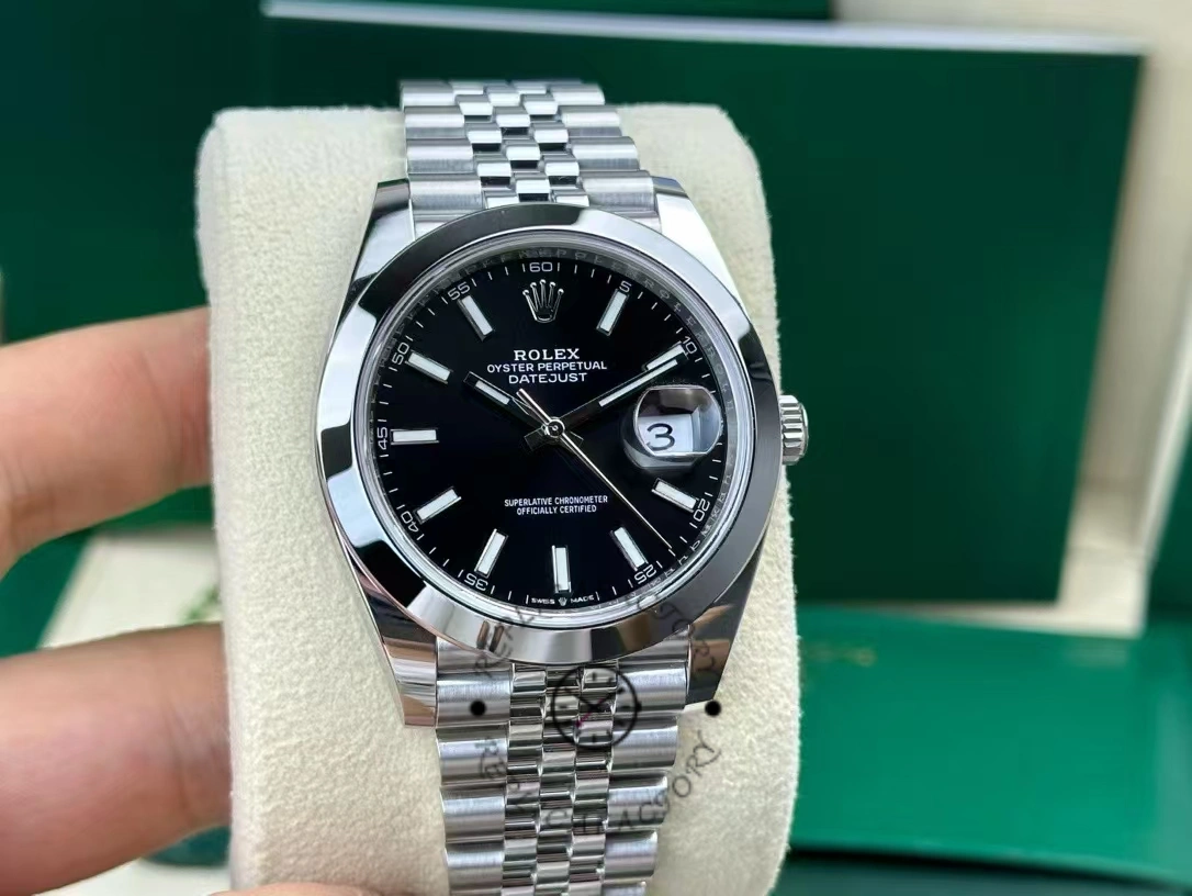 Rolex Datejust 41 41mm 126300 0012 Bright Black Index Dial