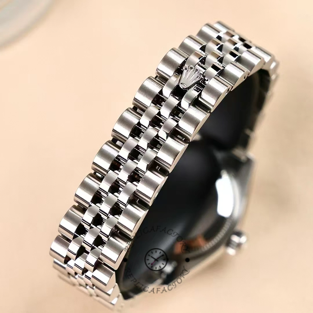 Rolex Datejust 179174 Black Diamond Dial Fluted Bezel 26MM Lady Replica Watch