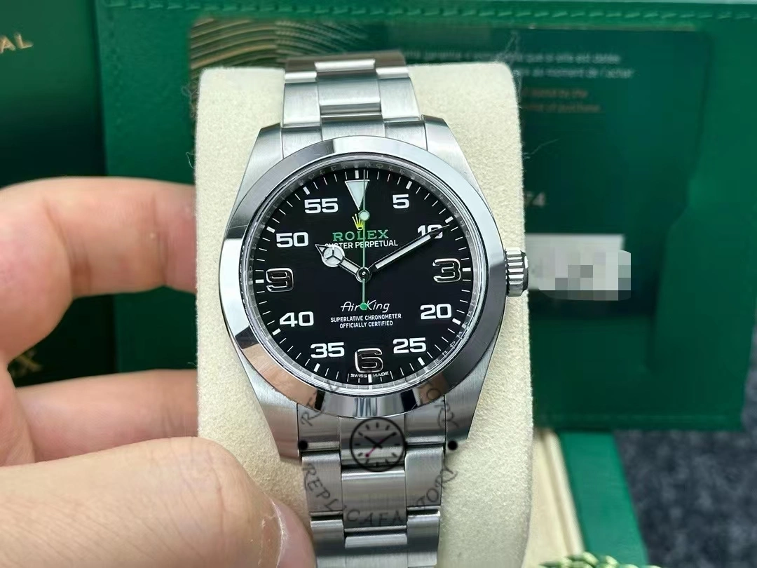 Rolex Air-King Stainless Steel Black Arabic Dial 116900
