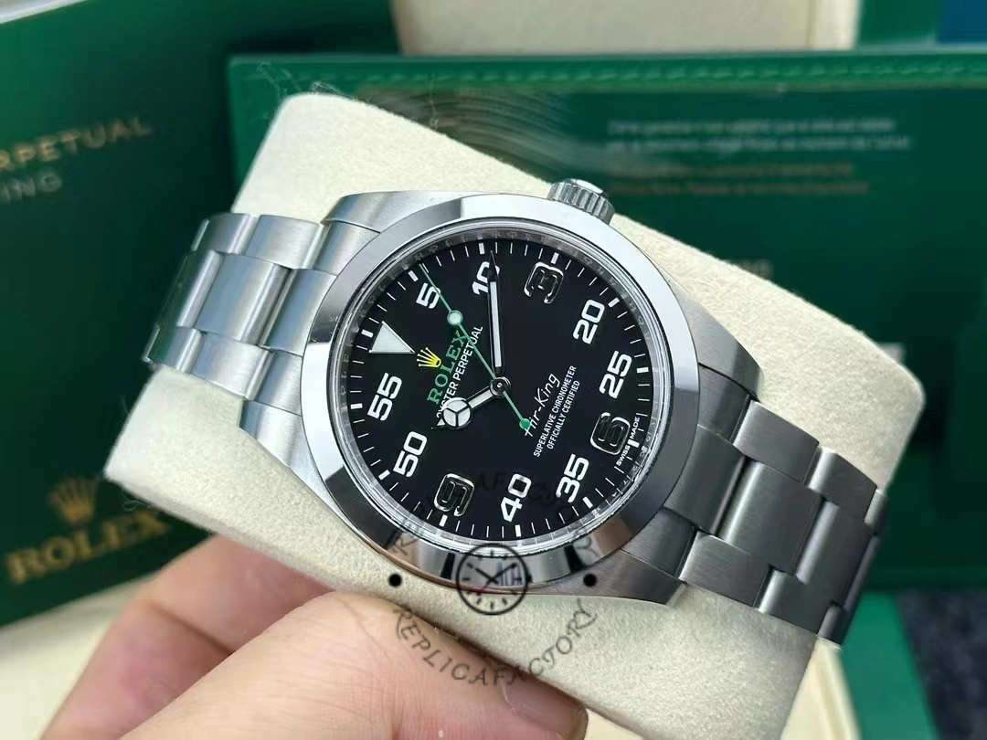 Rolex Air-King Stainless Steel Black Arabic Dial 116900