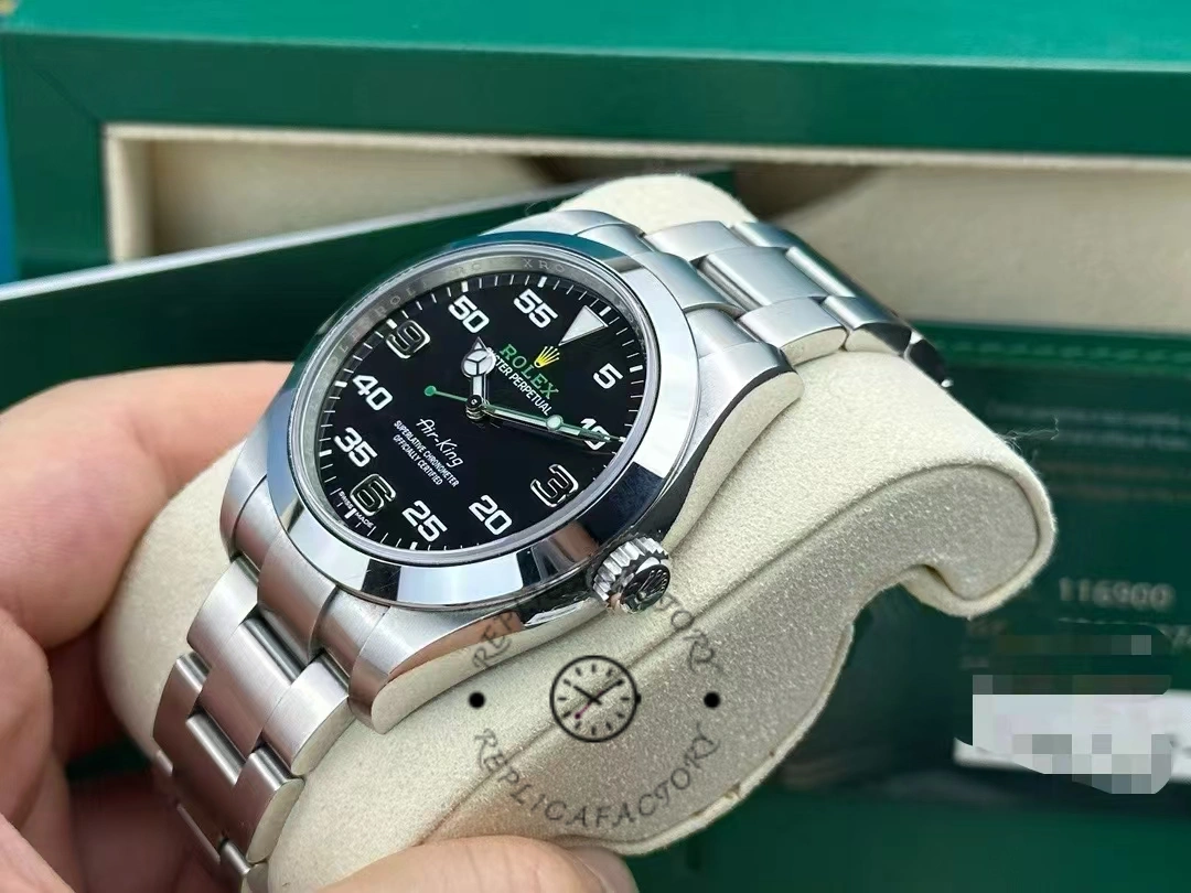 Rolex Air-King Stainless Steel Black Arabic Dial 116900