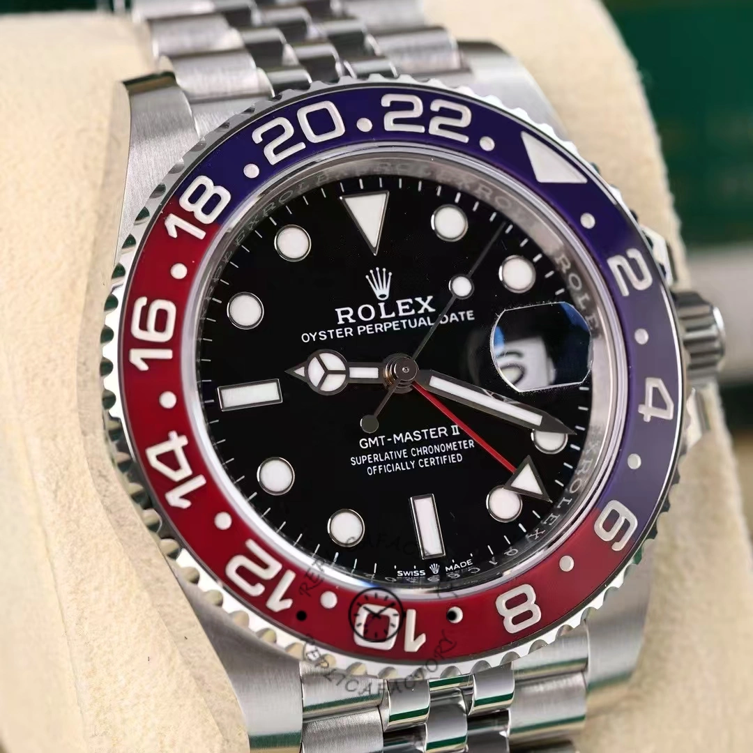 Rolex GMT-Master II 126710BLRO Stainless Steel Black Dial 40MM Mens Replica Watch