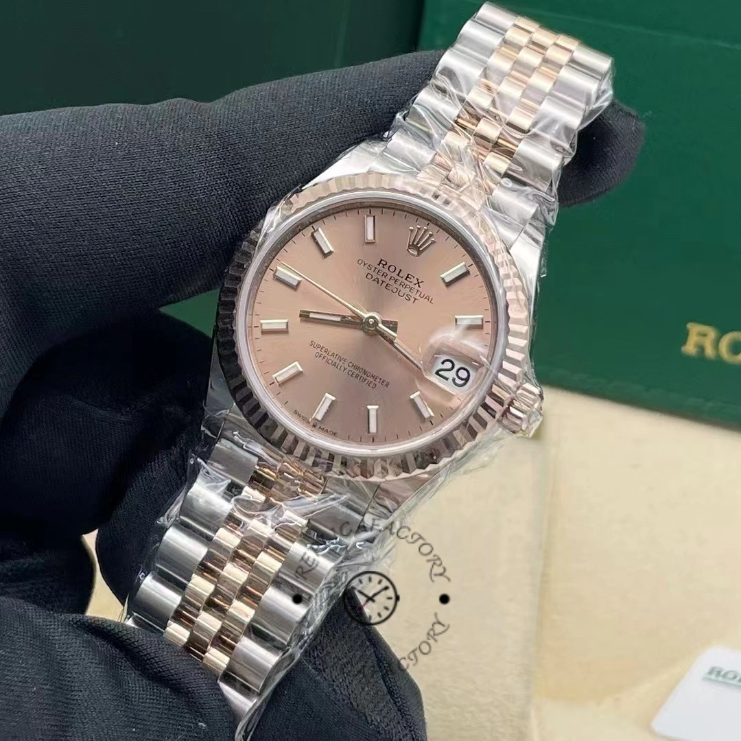 Rolex Datejust 31mm Stainless Steel and Rose Gold m278271 0010 Rose Index Jubilee ladies watch
