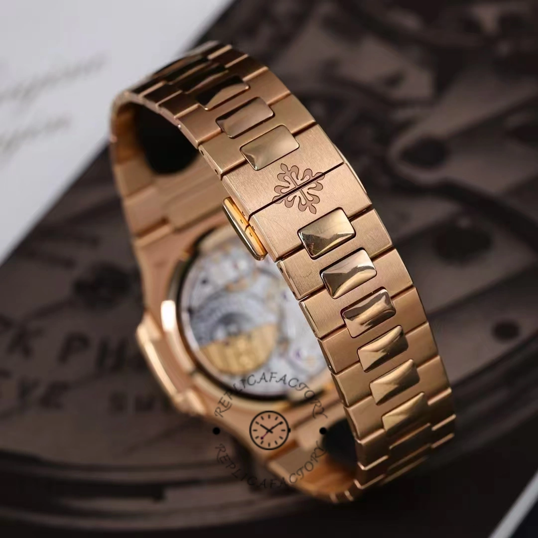 Patek Philippe Nautilus Moon Phase Rose Gold Brown Sunburst 5712 1R 001
