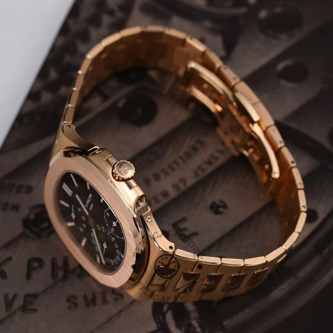 Patek Philippe Nautilus Moon Phase Rose Gold Brown Sunburst 5712 1R 001
