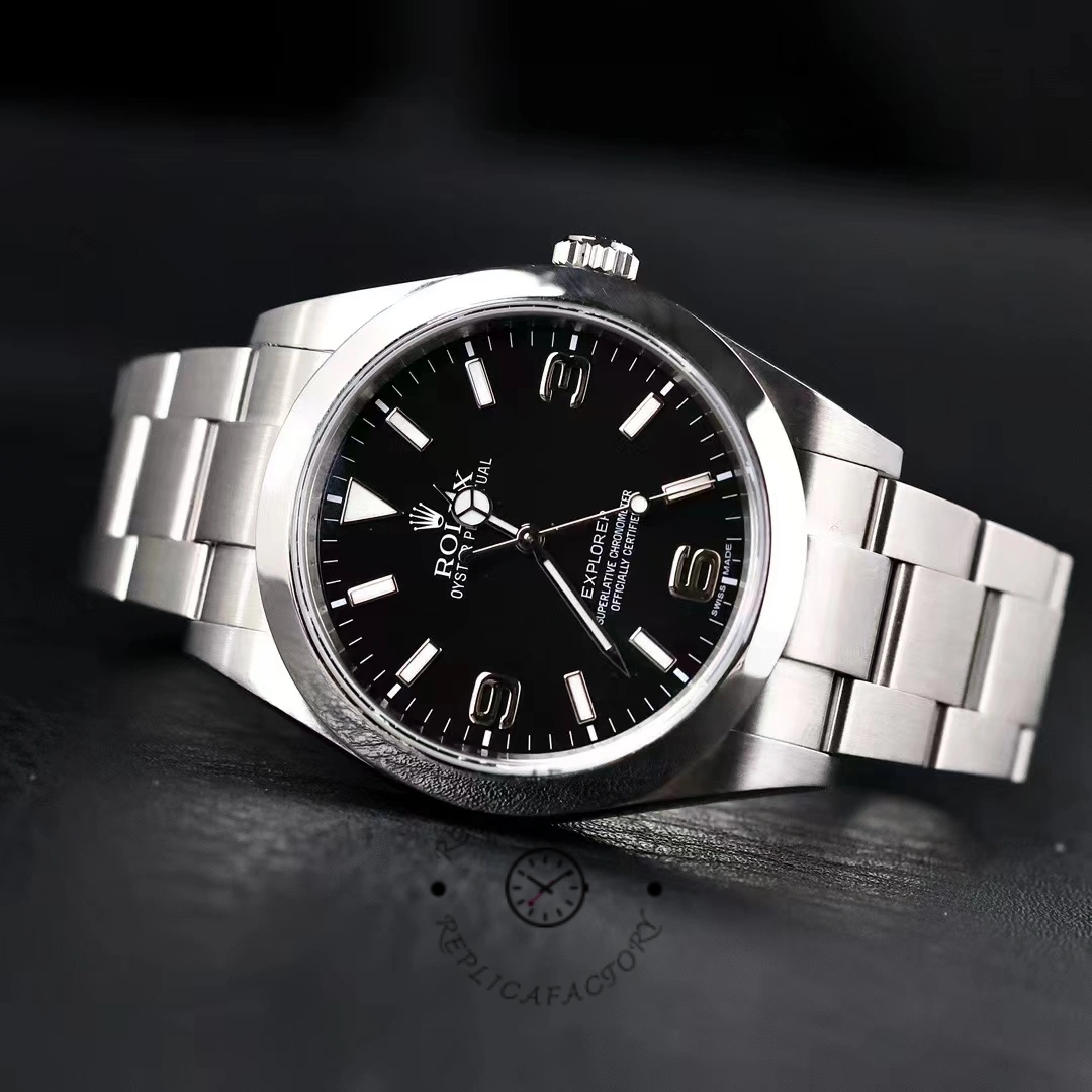 Rolex Explorer 214270 Stainless Steel Black Dial 39mm Mens Replica Watch