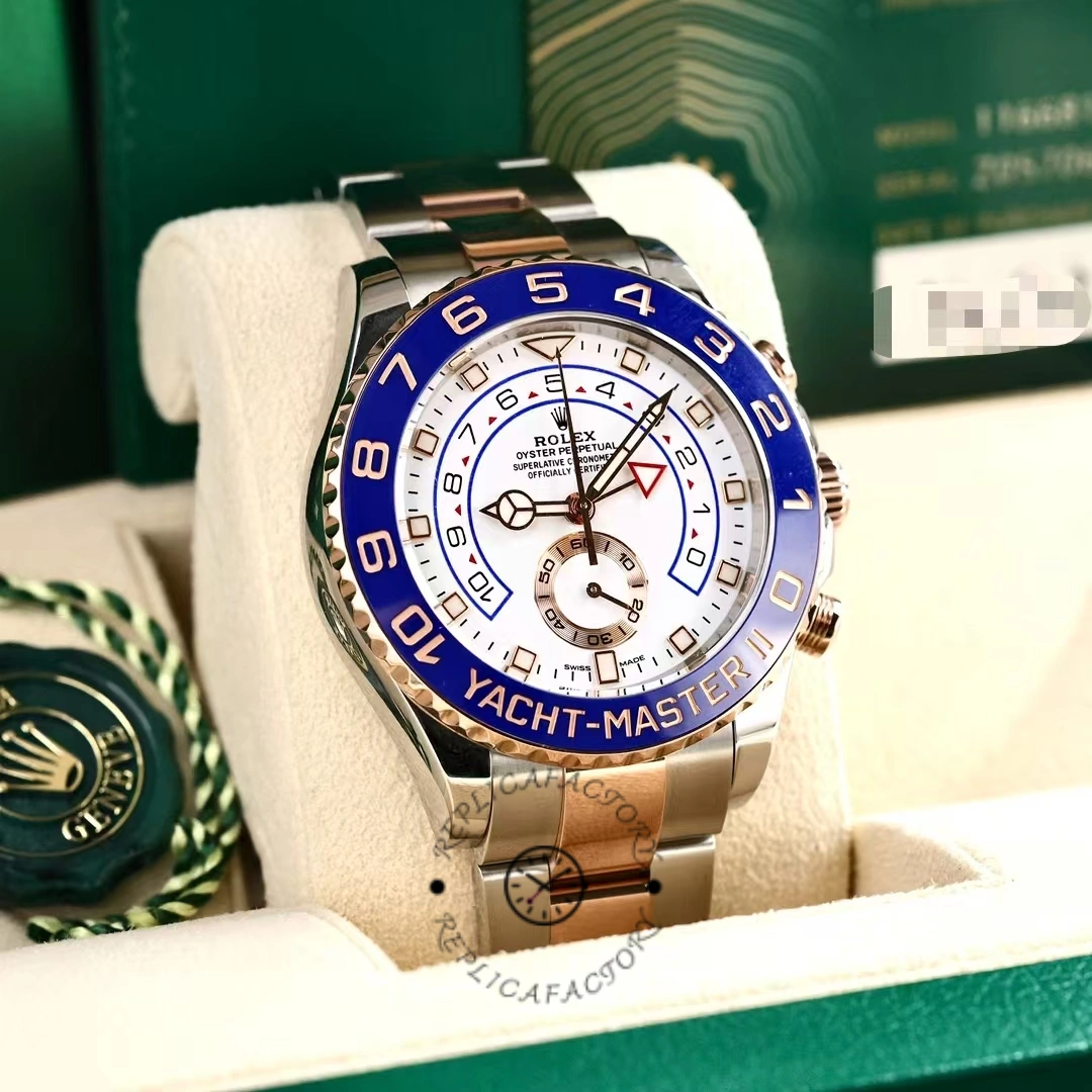 Rolex Yacht-Master II 116681 White dial 44mm Mens replica Watch