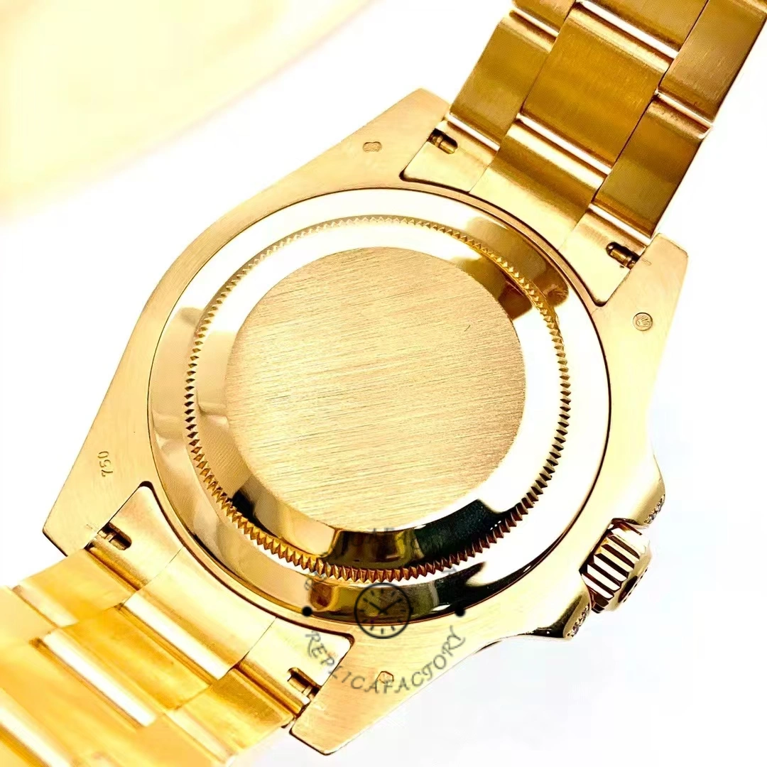 Rolex GMT-Master II 116758 Yellow Gold Pave Dial 40mm Mens Replica Watch