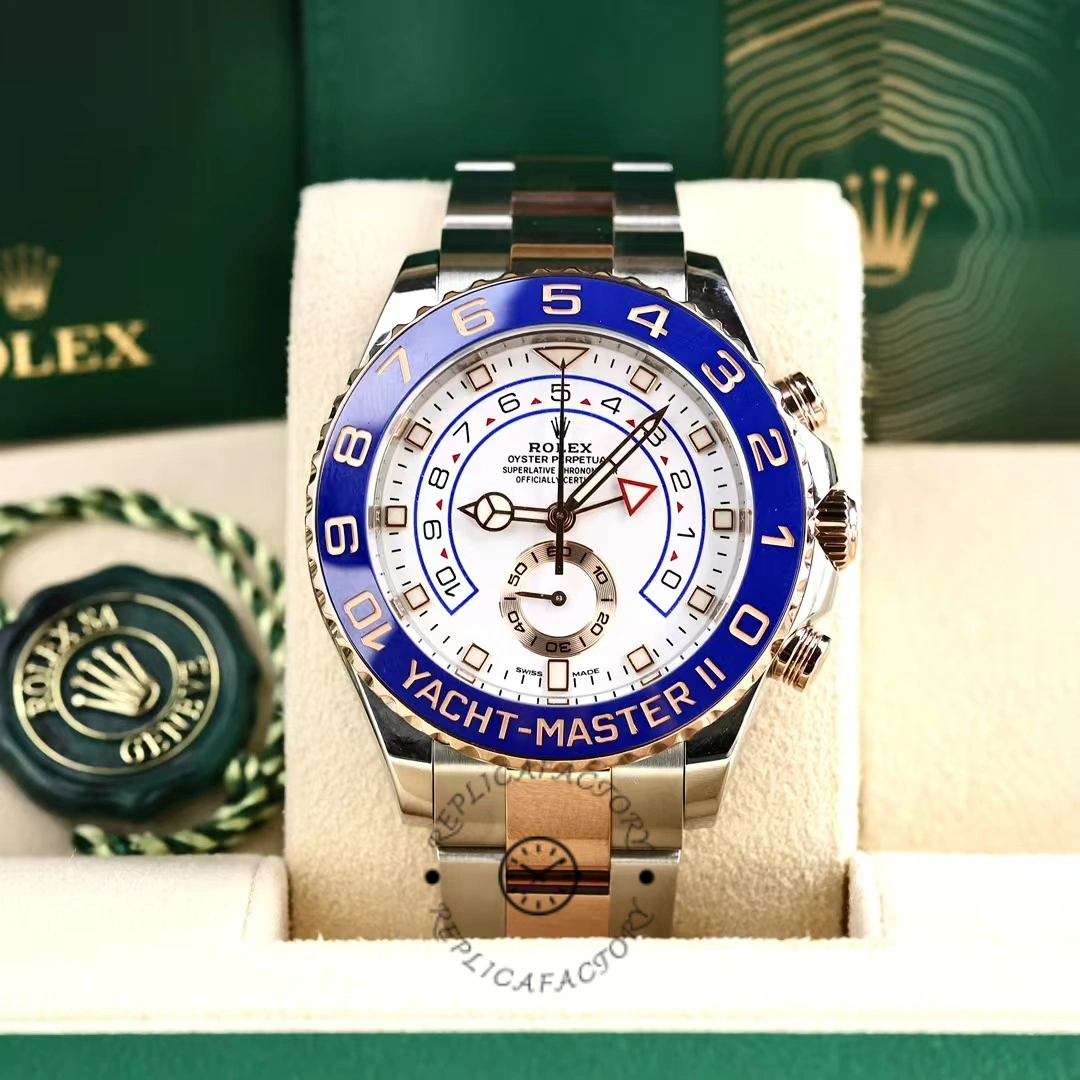 Rolex Yacht-Master II 116681 White dial 44mm Mens replica Watch