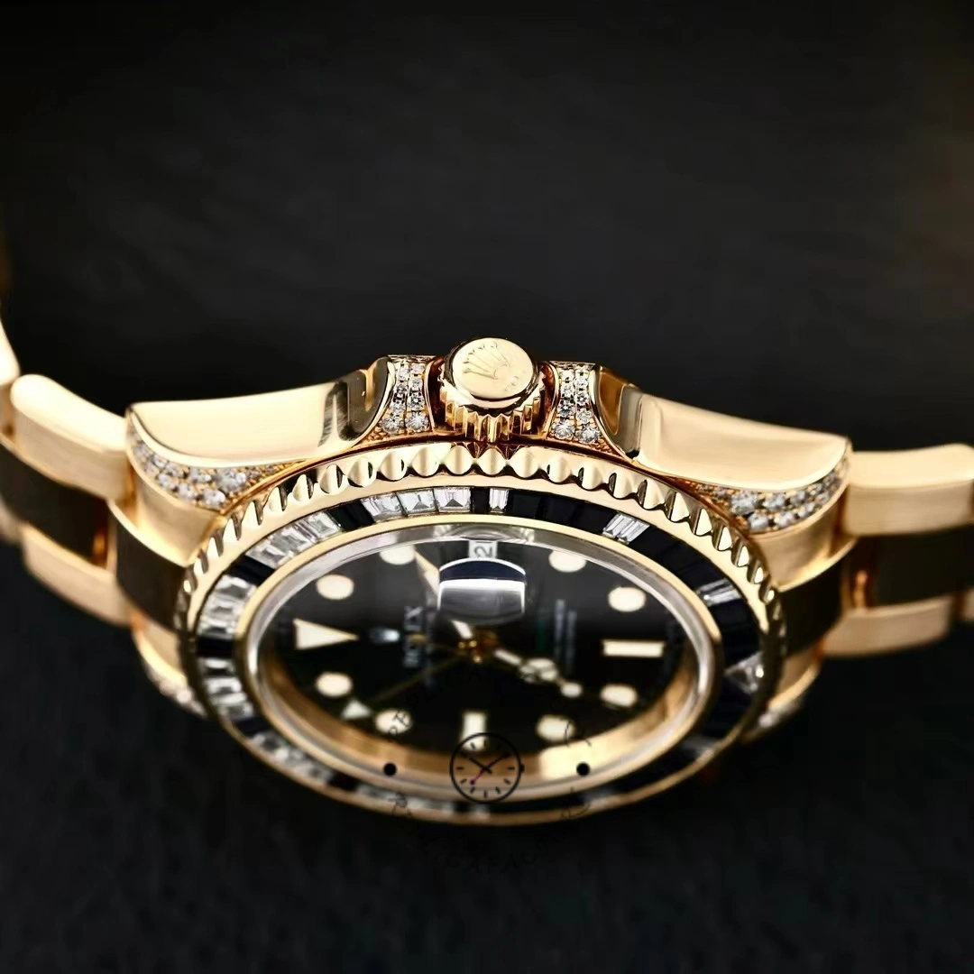 Rolex GMT-Master II 116758 Diamond Black Dial 40mm Mens Replica Watch