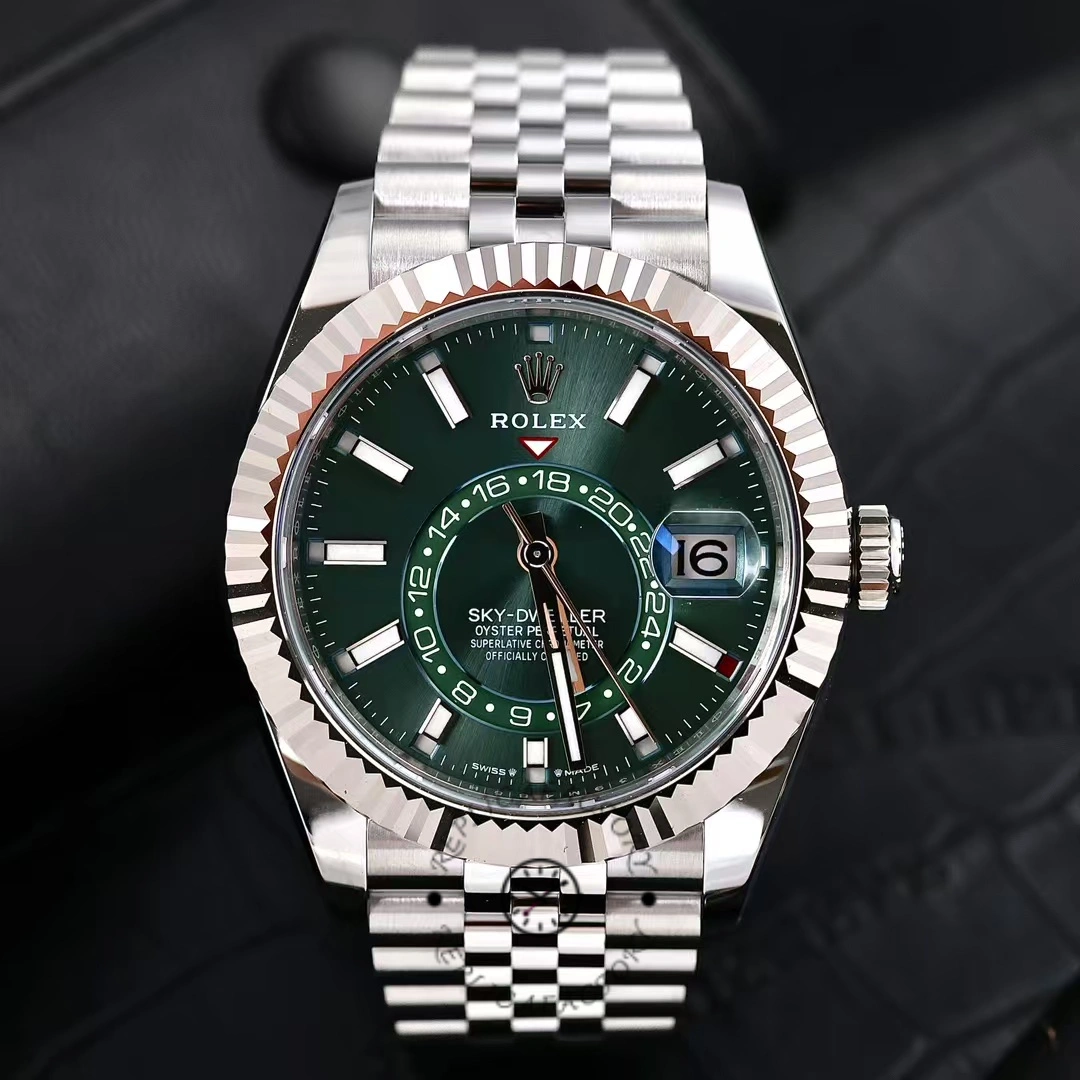 Rolex Sky Dweller 42 White Gold Fluted Bezel 336934 0002 Men's Watch