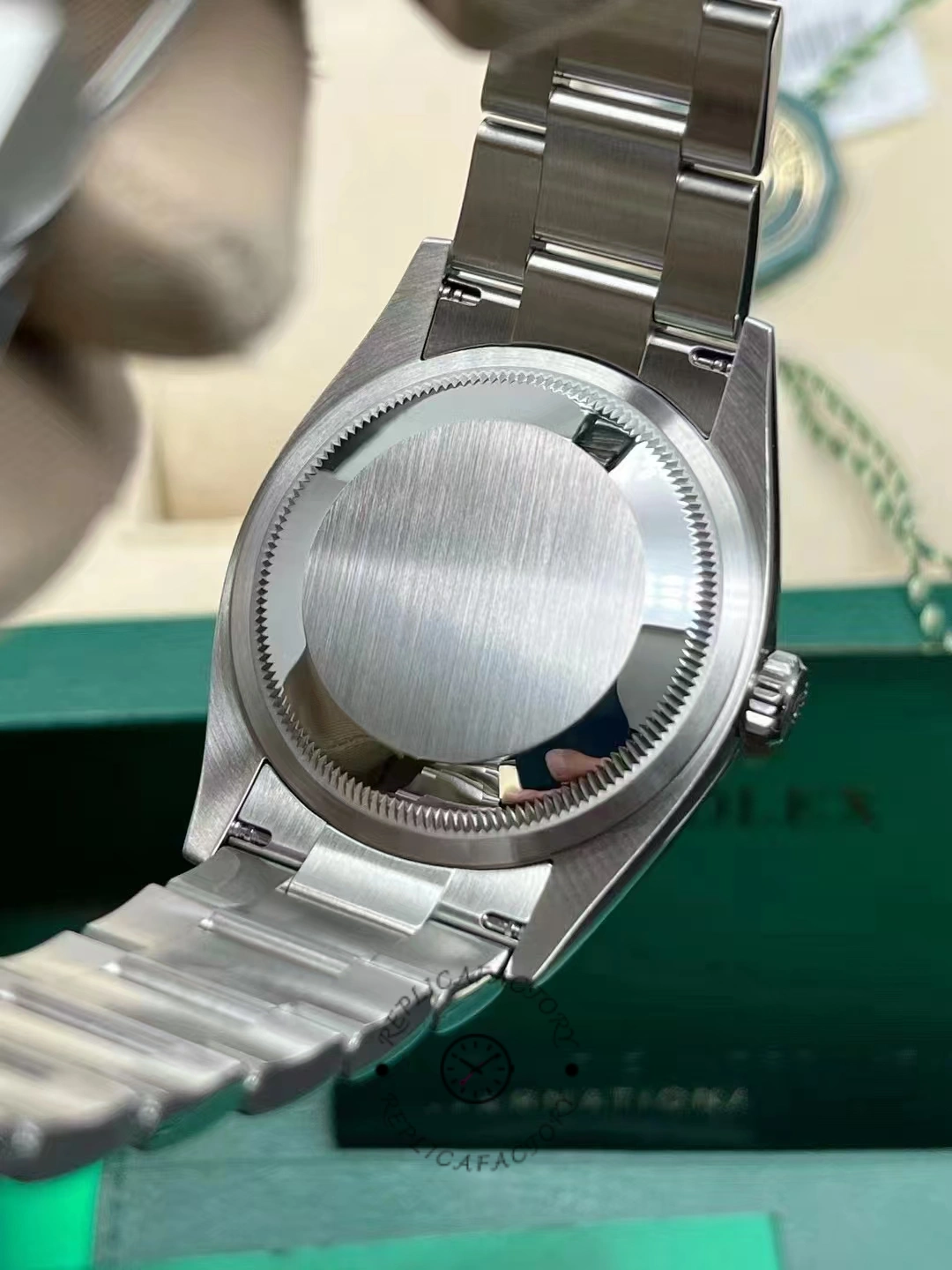 Rolex Oyster Perpetual Coral Red Dial Oyster Bracelet 126000 0007