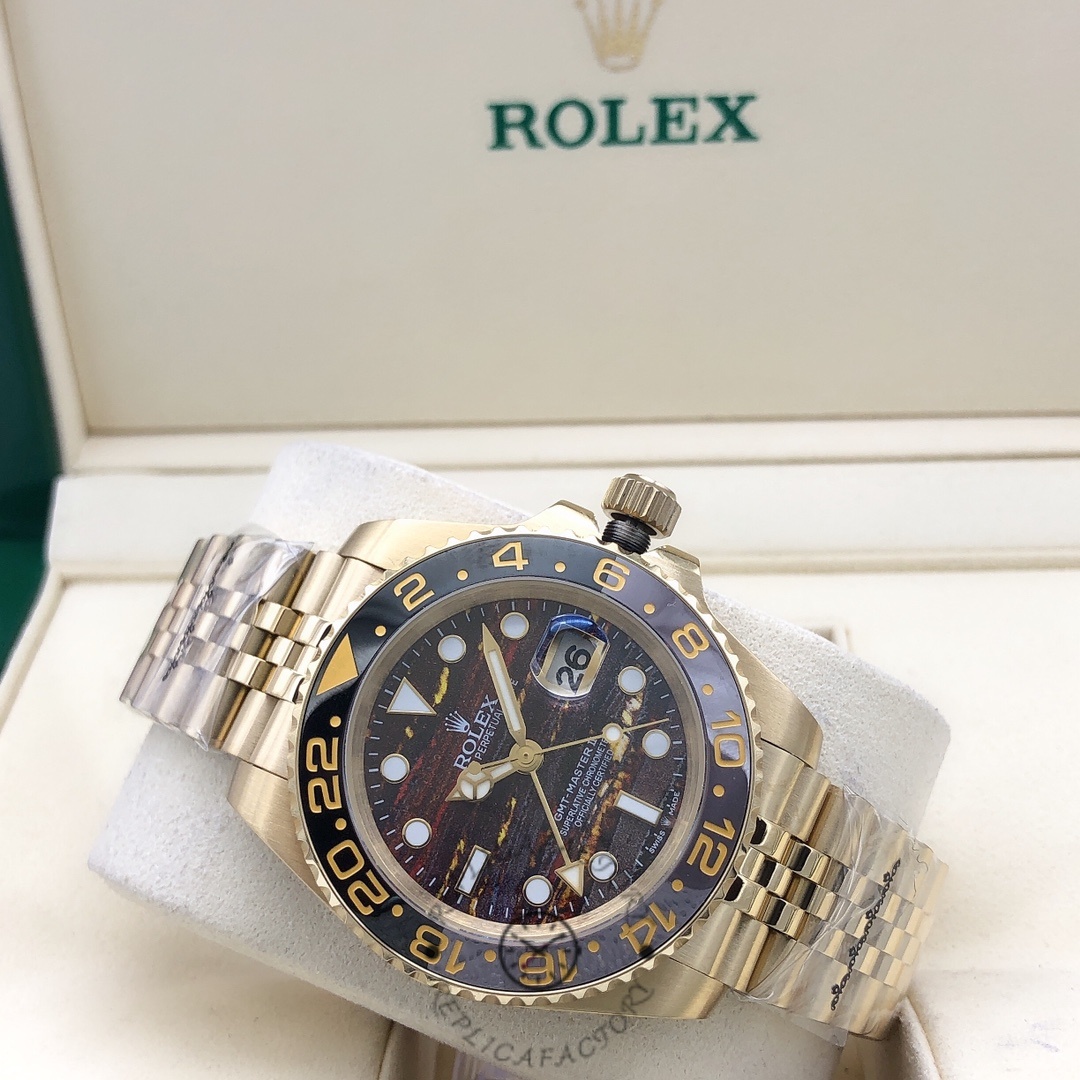 2025 Rolex GMT Master II 18 kt Yellow Gold m126718grnr 0002 40 mm Replica