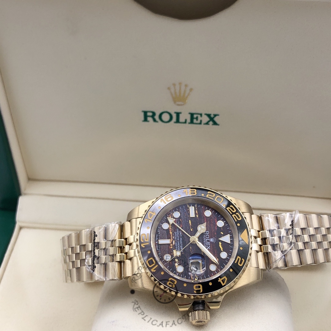 2025 Rolex GMT Master II 18 kt Yellow Gold m126718grnr 0002 40 mm Replica