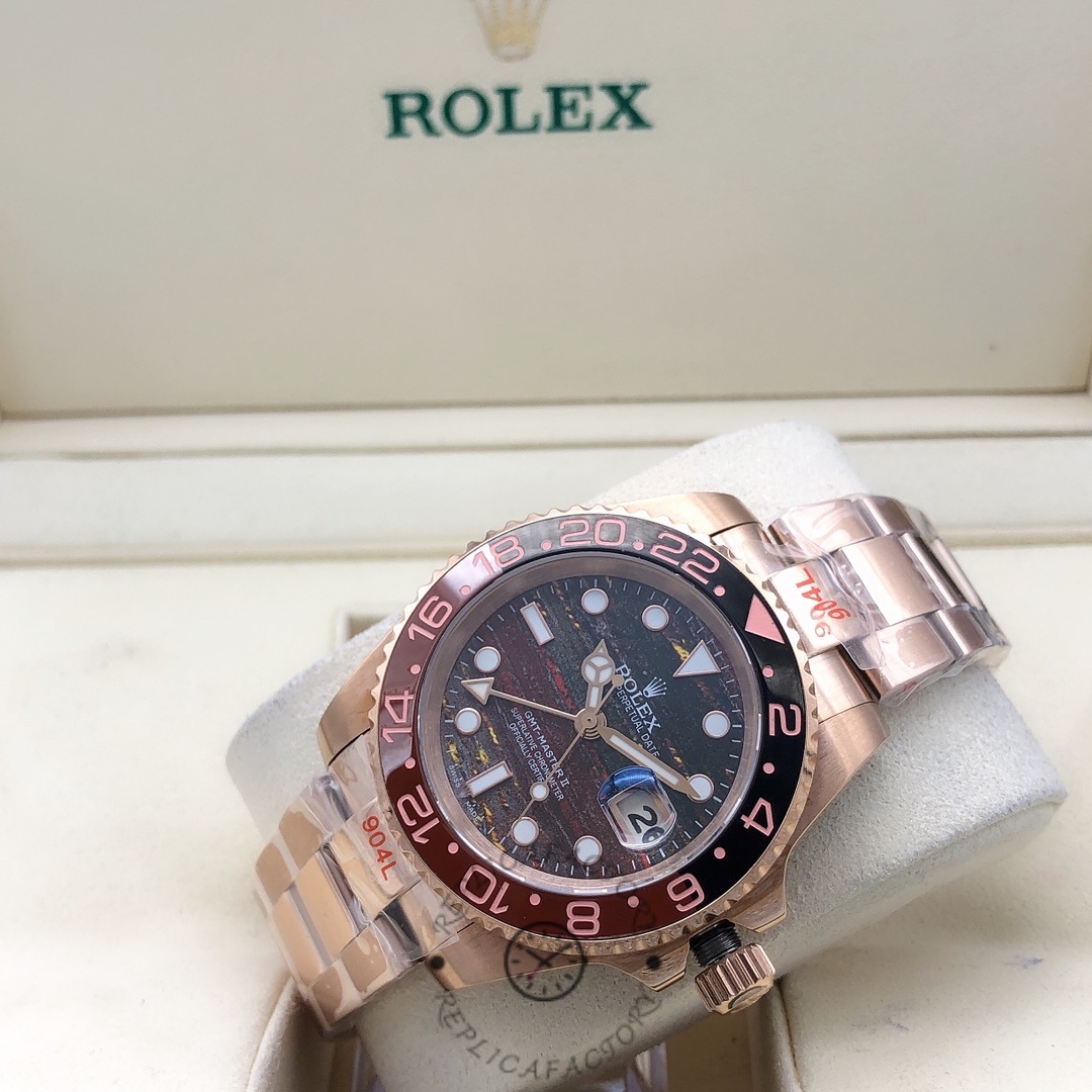 2025 Rolex GMT Master II 18k Everose Gold M126715CHNR 0002 Replica