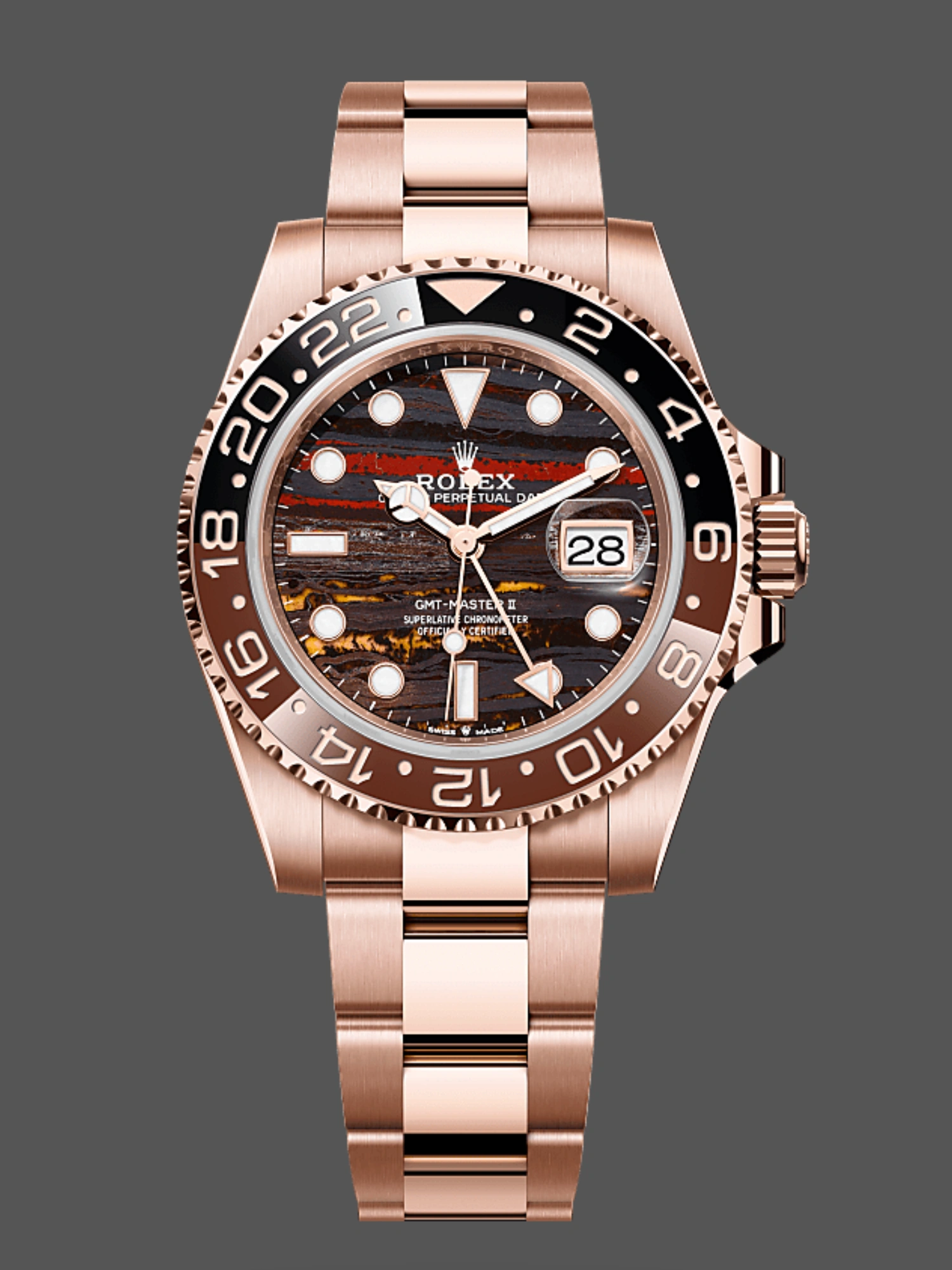 2025 Rolex GMT Master II 18k Everose Gold M126715CHNR 0002 Replica