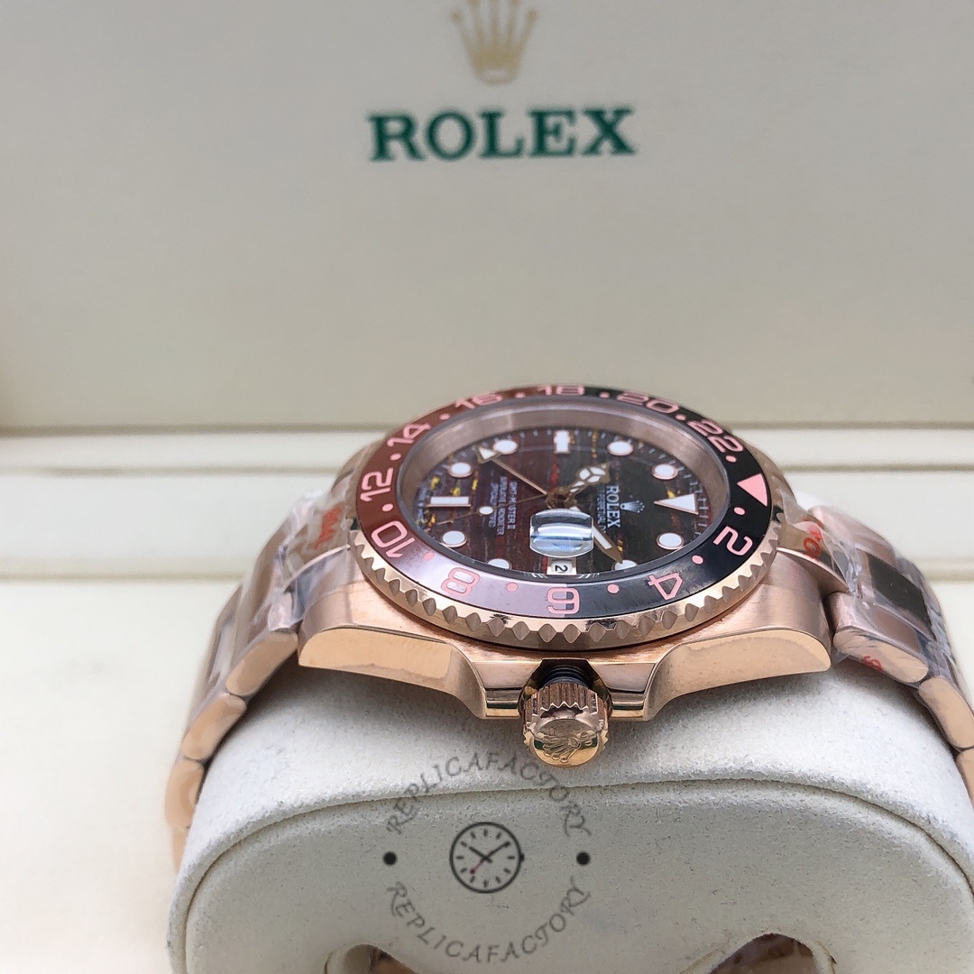 2025 Rolex GMT Master II 18k Everose Gold M126715CHNR 0002 Replica