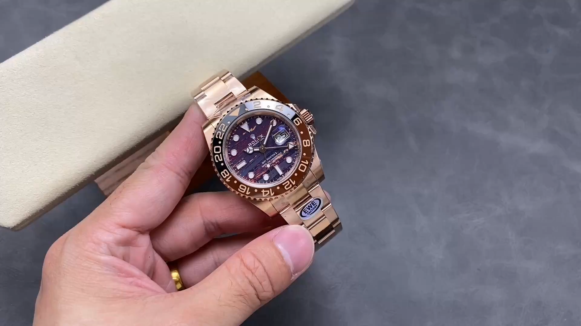 2025 Rolex GMT Master II 18k Everose Gold M126715CHNR 0002 Replica
