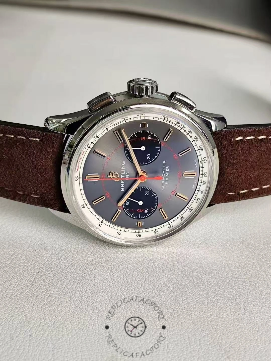 Breitling Premier B01 replica Watch - Actual photo from the side