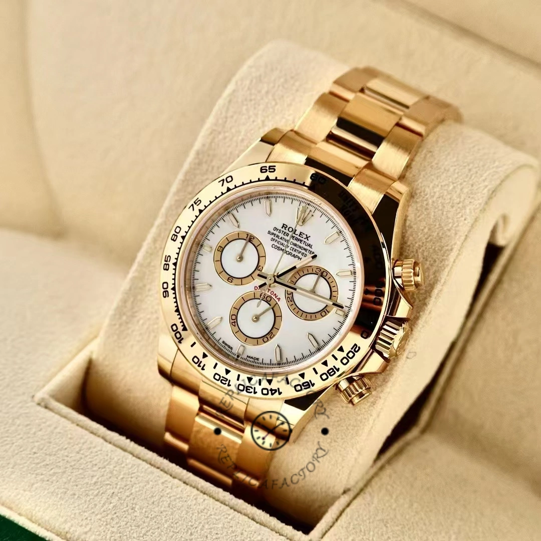 Rolex Daytona 126508 0001 18K Yellow gold White Dial Replica Watch