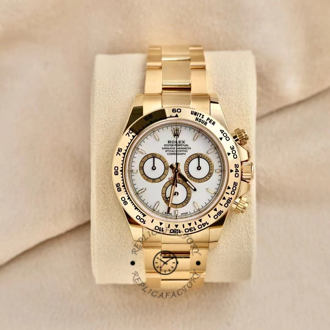 Rolex Daytona 126508 0001 18K Yellow gold White Dial Replica Watch