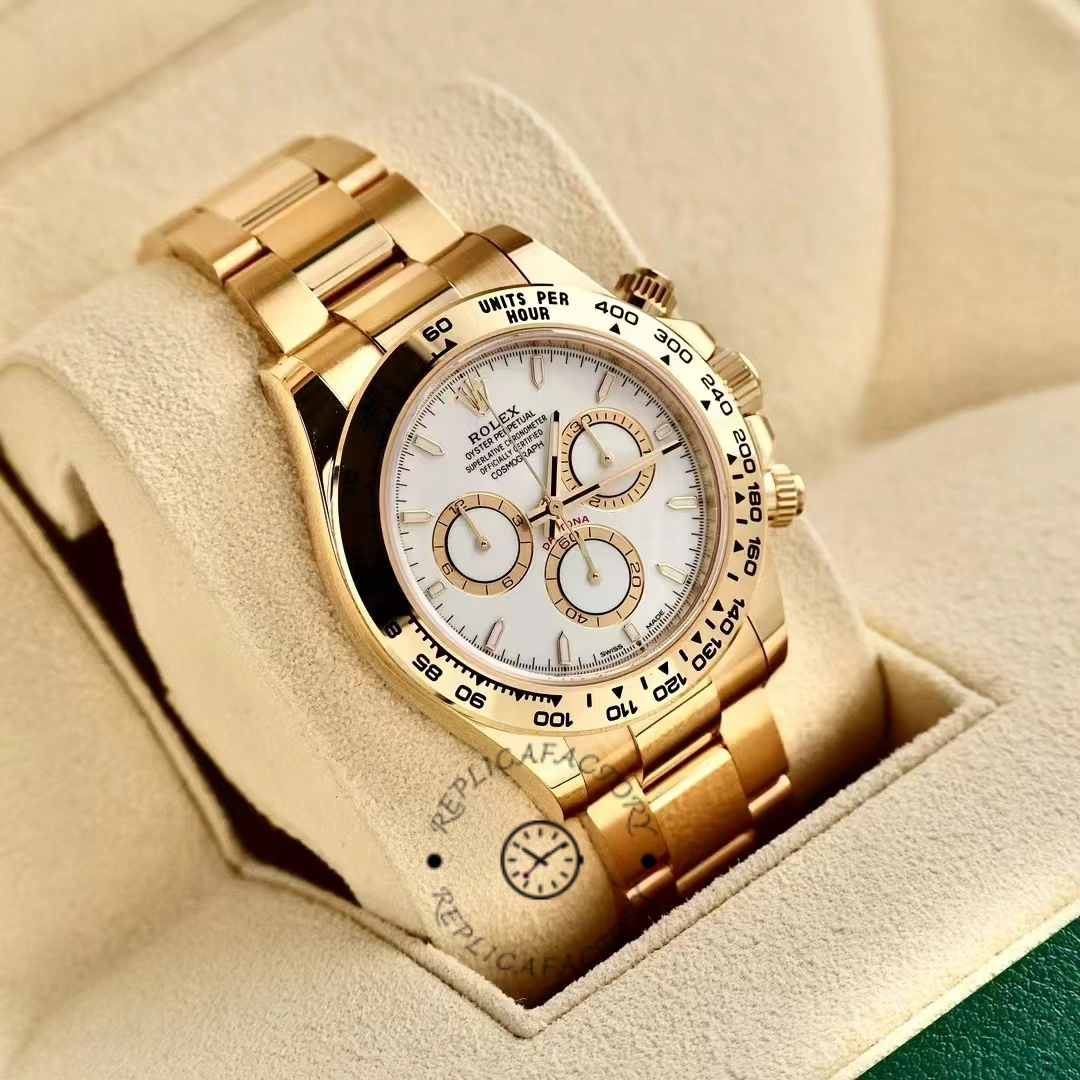 Rolex Daytona 126508 0001 18K Yellow gold White Dial Replica Watch