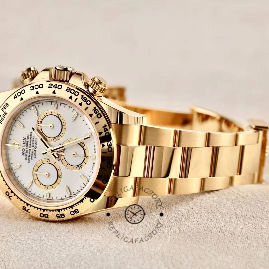 Rolex Daytona 126508 0001 18K Yellow gold White Dial Replica Watch