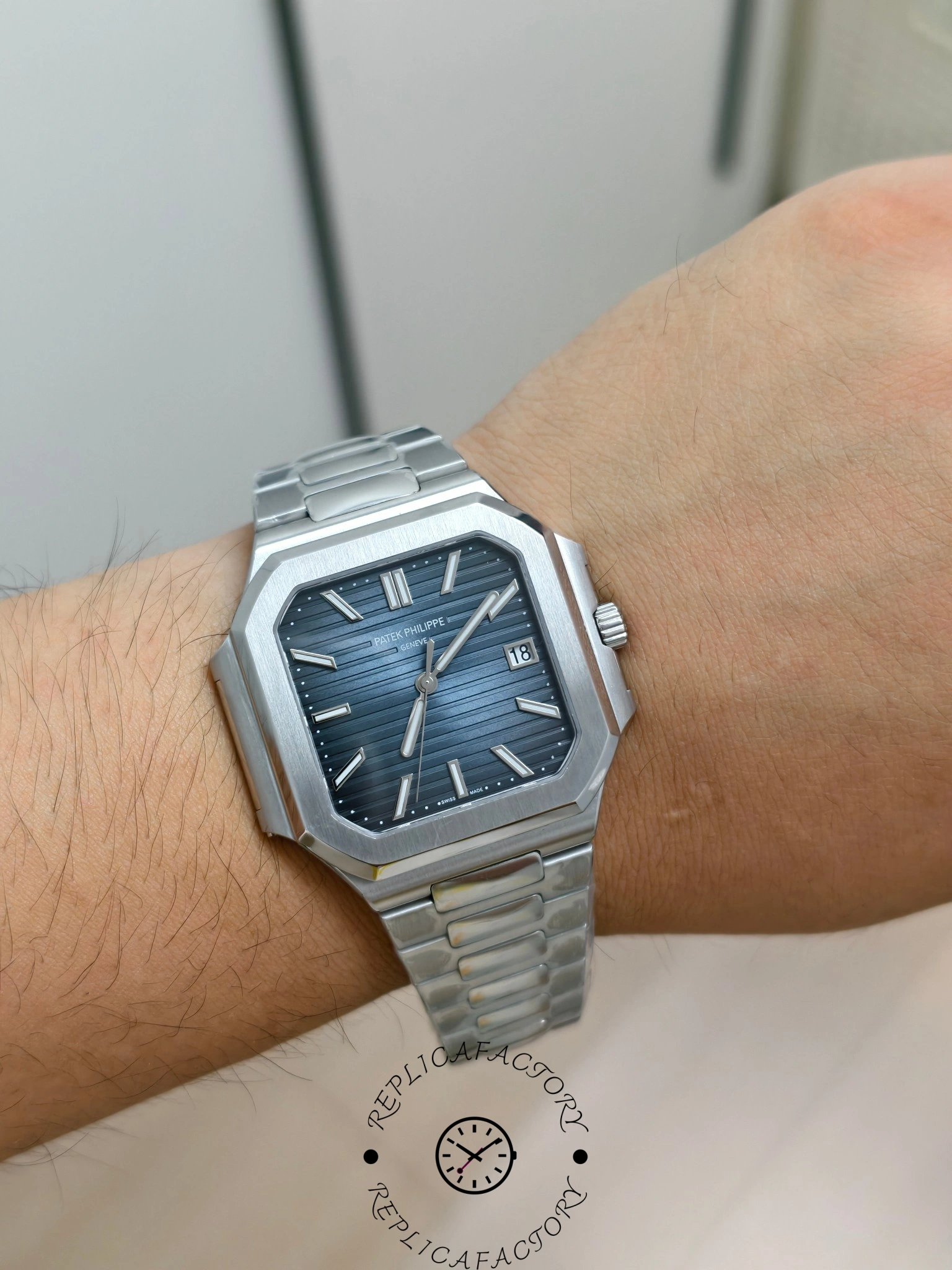 Patek Philippe Cubitus Blue Dial 40mm 7128 1G 001 Replica