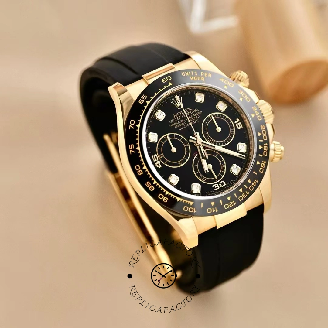 Rolex Daytona 116518LN Black Diamond Dial 40mm Mens Replica Watch