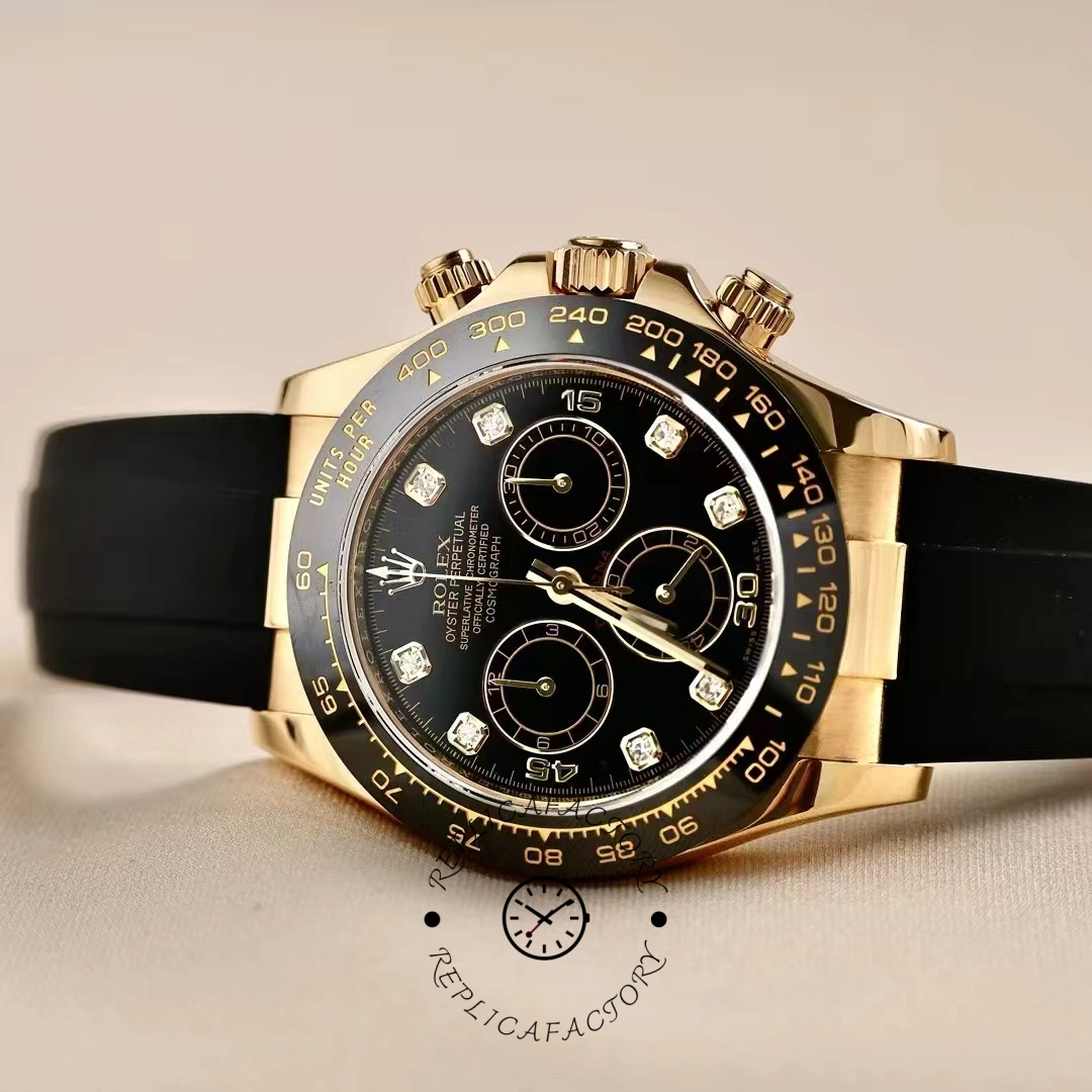 Rolex Daytona 116518LN Black Diamond Dial 40mm Mens Replica Watch