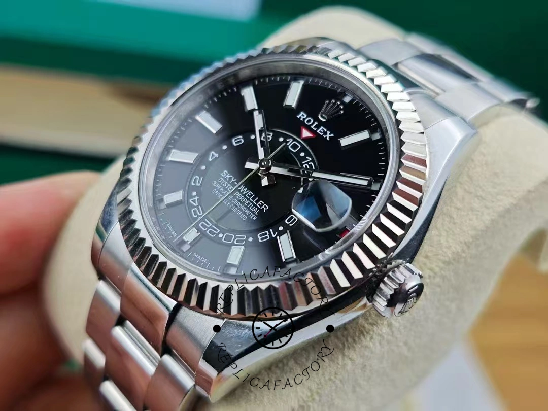Rolex Sky Dweller 42 White Rolesor Black Dial Oyster M336934 0007 Men's Watch