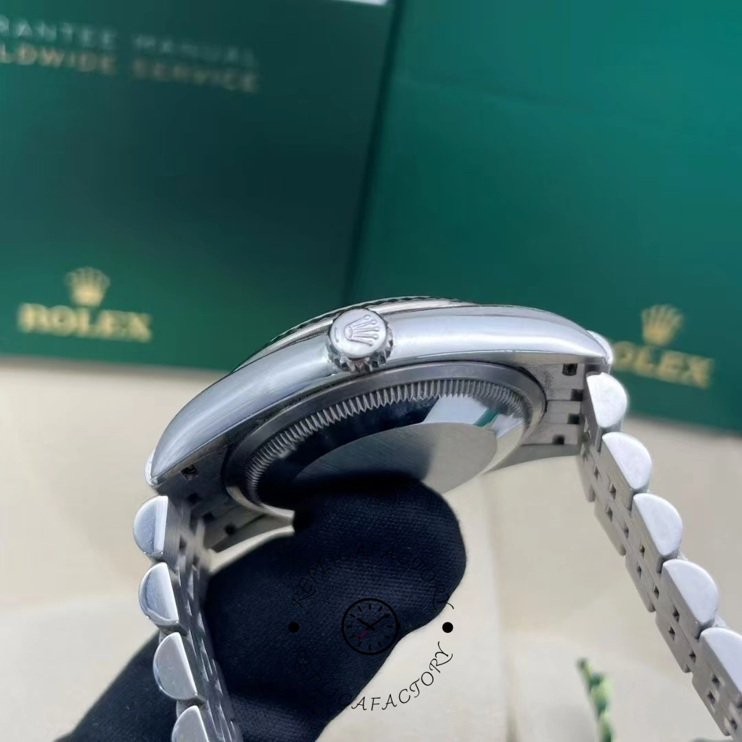 Rolex Datejust 126234 Olive Green Palm Motif Dial 36MM Unisex Replica Watch