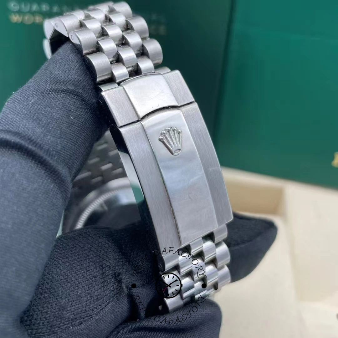 Rolex Datejust 126234 Olive Green Palm Motif Dial 36MM Unisex Replica Watch