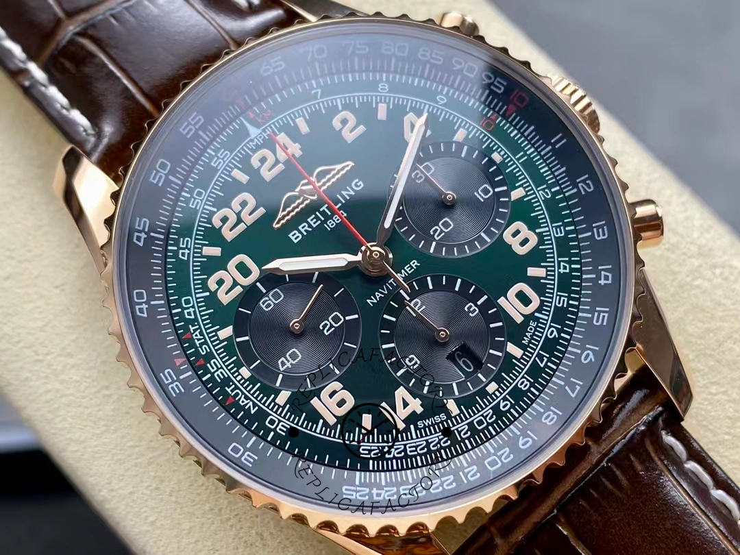 Breitling Navitimer B12 Chronograph 41 RB12302A1L1P1 Brown Strap Replica