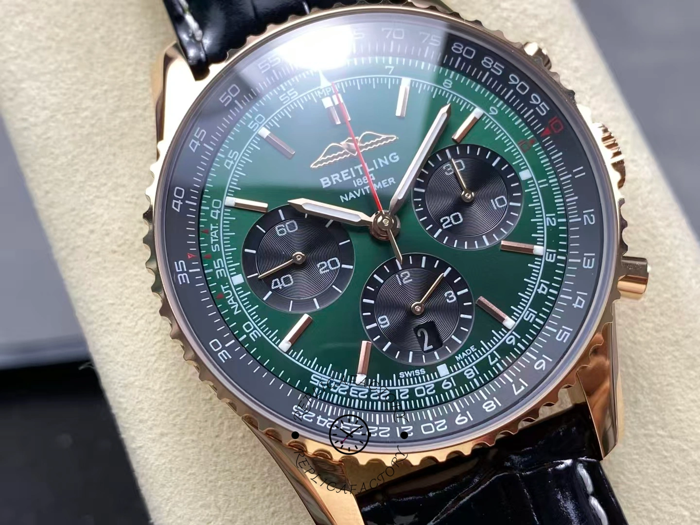 Breitling Navitimer B12 Chronograph RB0137241L1P1 41 Black Strap Replica