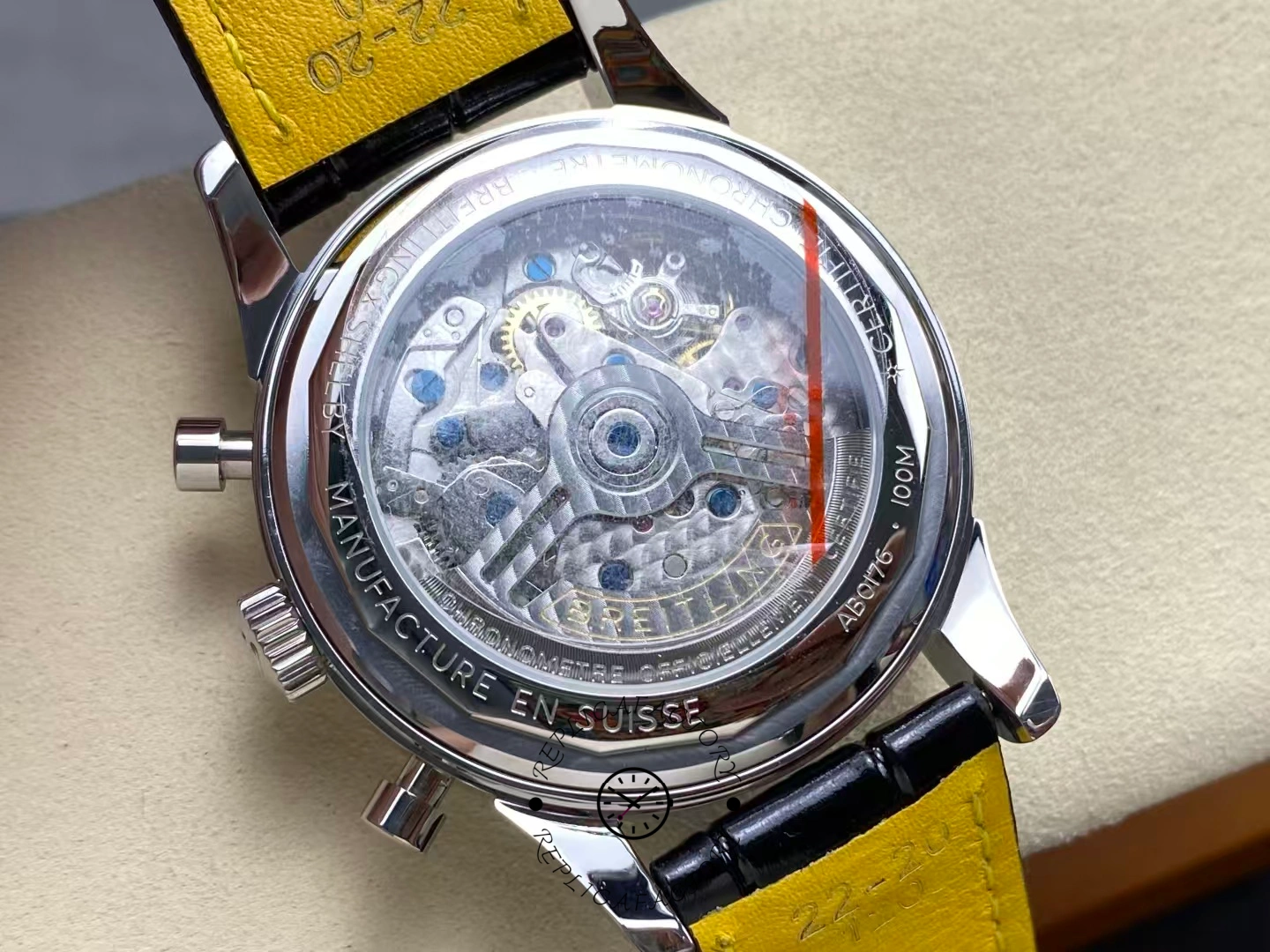 Breitling Premier B01 42mm Alligator Strap AB0145221B1P2 Replica