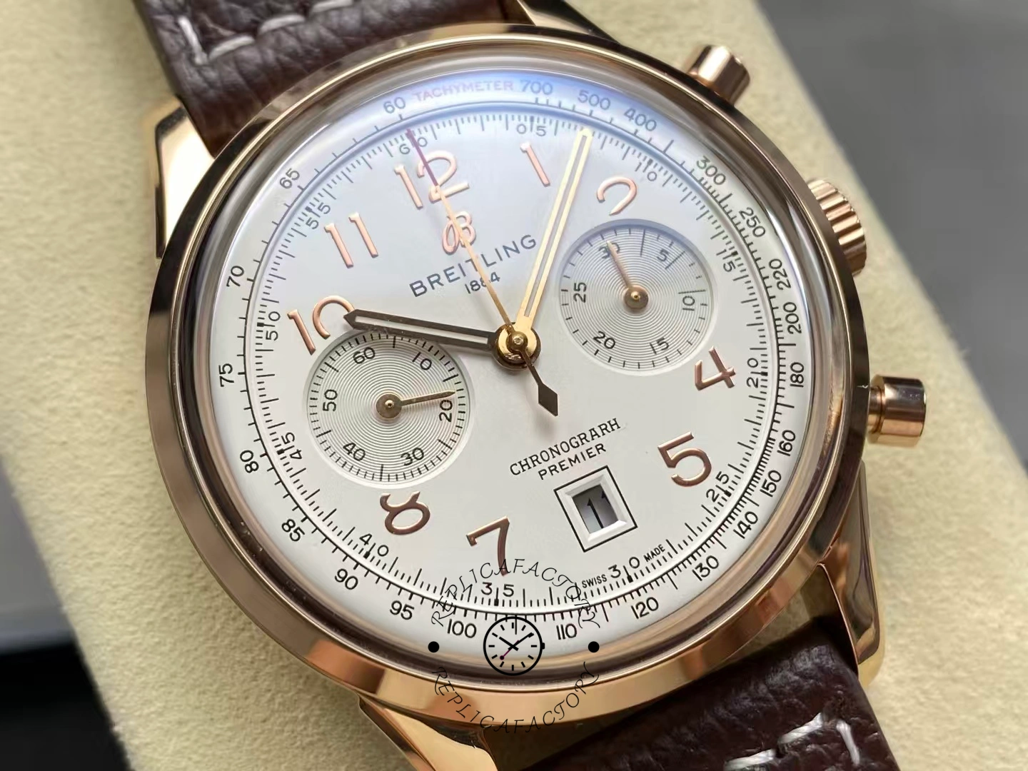 Breitling Premier B01 RB0145371G1P2 Rose Gold 42 Replica