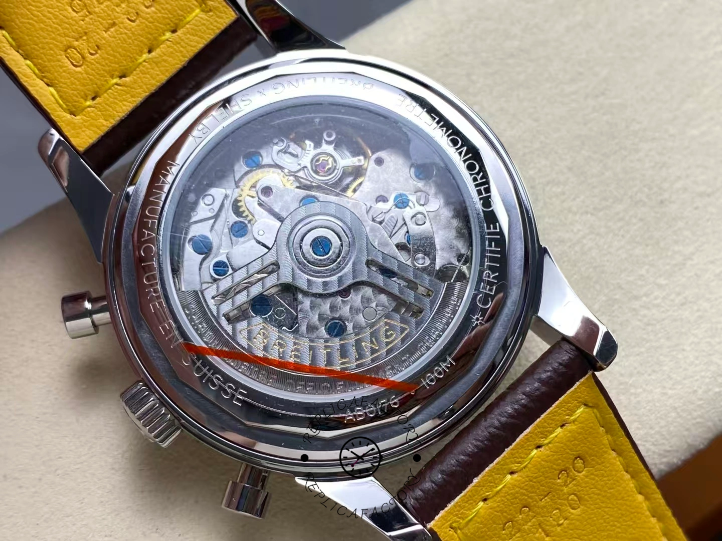 Breitling Premier B01 42mm AB0145331K1P2 Copper Dial Replica