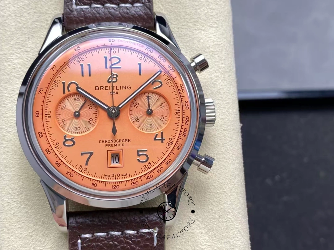 Breitling Premier B01 42mm AB0145331K1P2 Copper Dial Replica