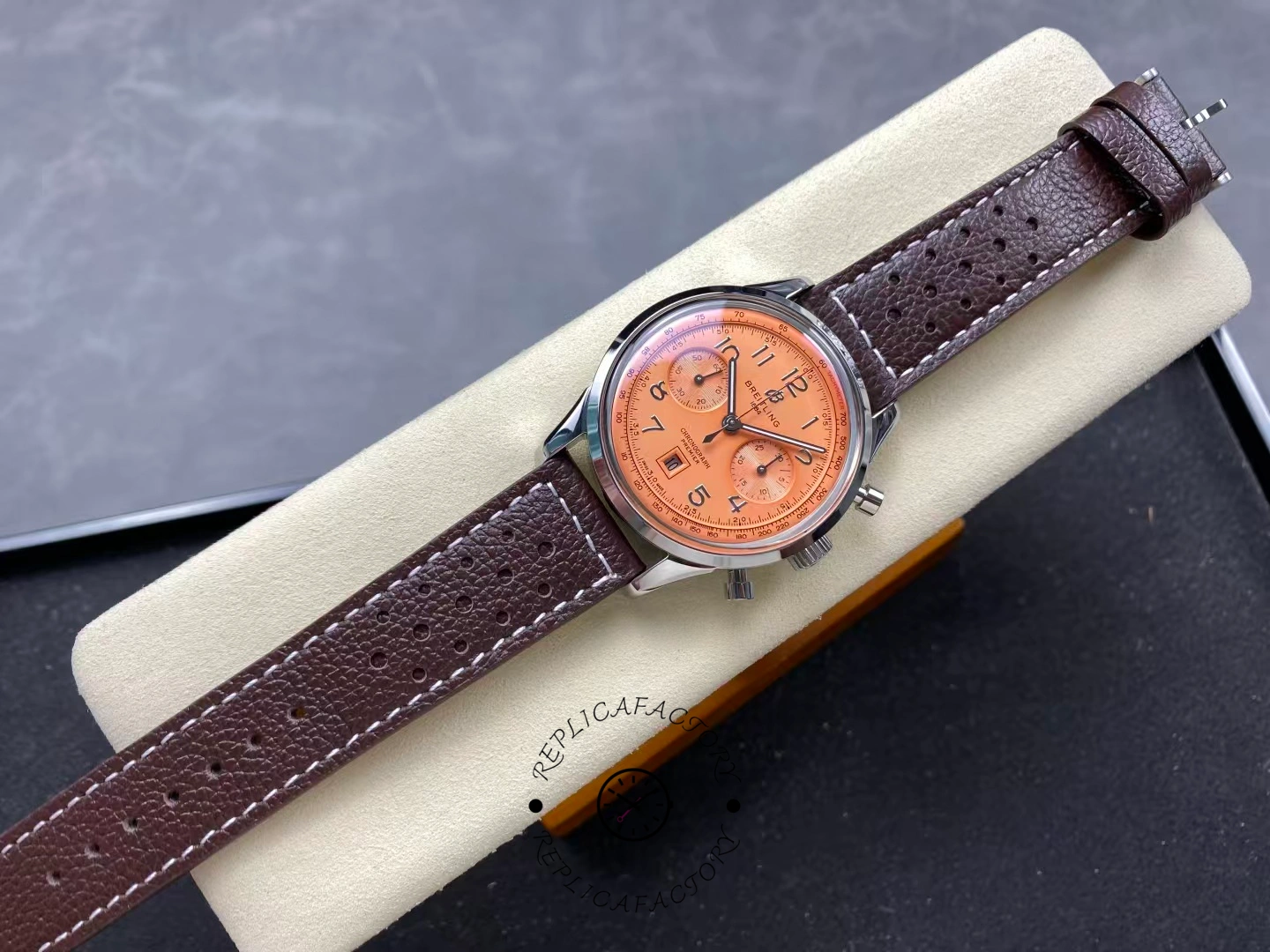 Breitling Premier B01 42mm AB0145331K1P2 Copper Dial Replica