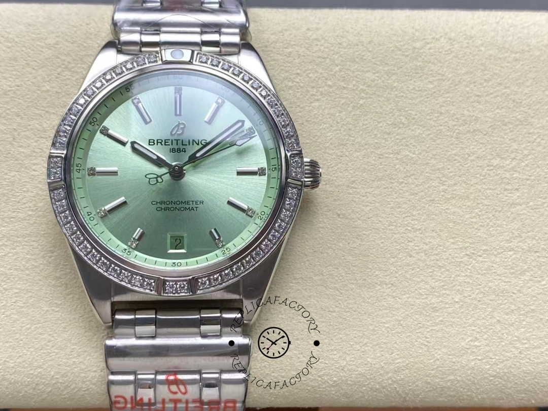 Breitling Chronomat Automatic 36 Mint Green Dial A10380591L1A1 Replica