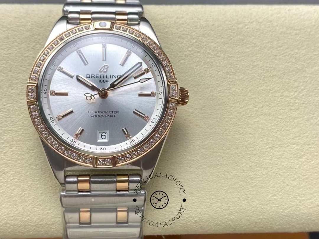 Breitling Chronomat Automatic U10380591A1U1 Silver Dial 36mm Replica