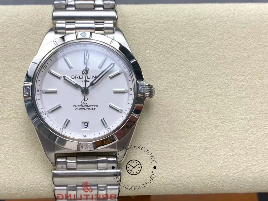 Breitling Chronomat A10380101A3A1 36mm Automatic White Dial Replica