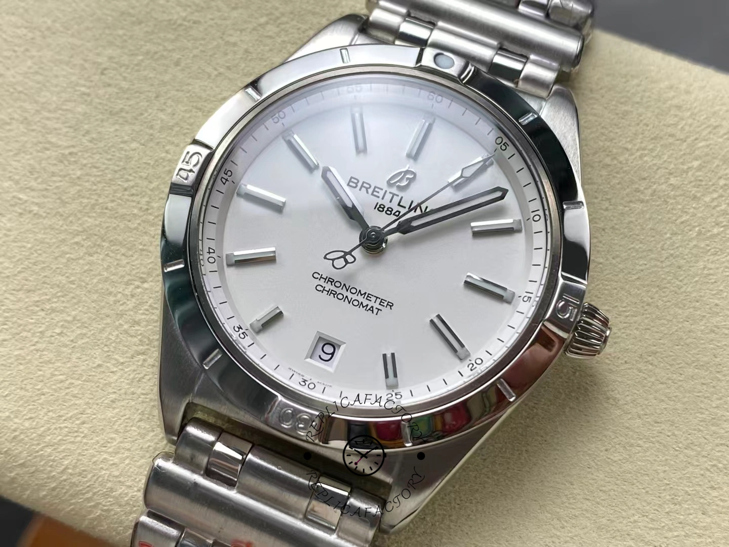 Breitling Chronomat A10380101A3A1 36mm Automatic White Dial Replica