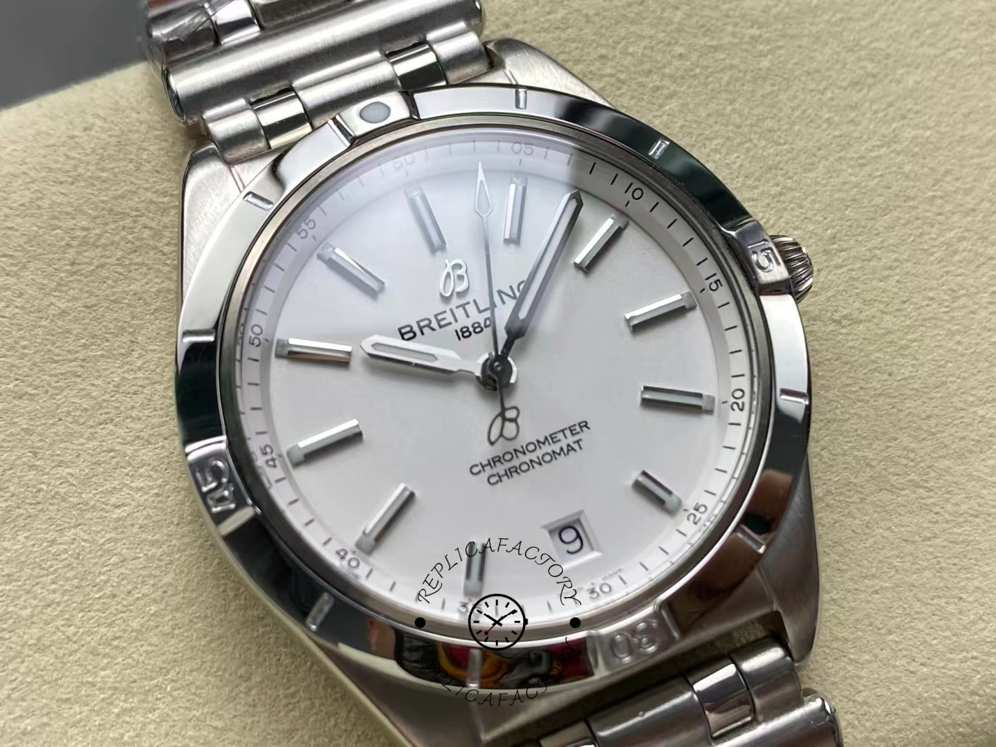 Breitling Chronomat A10380101A3A1 36mm Automatic White Dial Replica